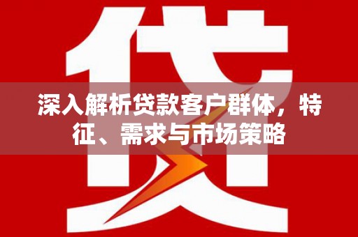 芒市深入解析贷款客户群体，特征、需求与市场策略