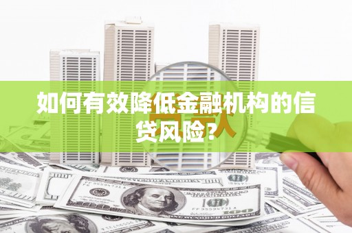 芒市如何有效降低金融机构的信贷风险？