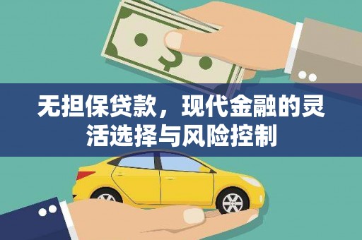 芒市无担保贷款，现代金融的灵活选择与风险控制
