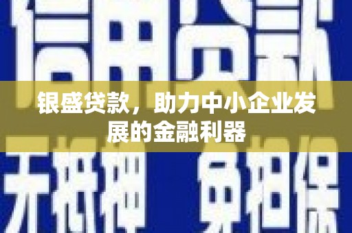 芒市银盛贷款，助力中小企业发展的金融利器