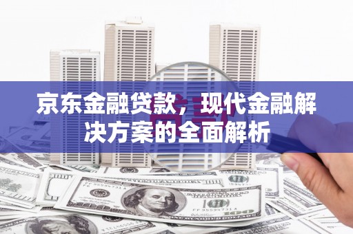 芒市京东金融贷款，现代金融解决方案的全面解析