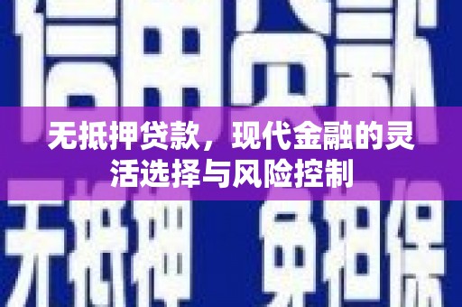 芒市无抵押贷款，现代金融的灵活选择与风险控制