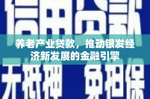 芒市养老产业贷款，推动银发经济新发展的金融引擎