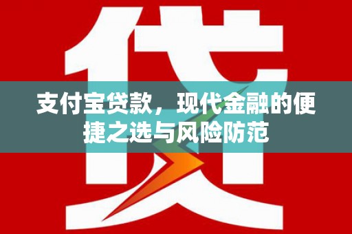 芒市支付宝贷款，现代金融的便捷之选与风险防范