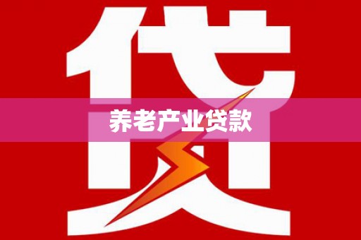 芒市养老产业贷款