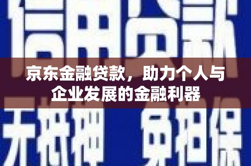 芒市京东金融贷款，助力个人与企业发展的金融利器