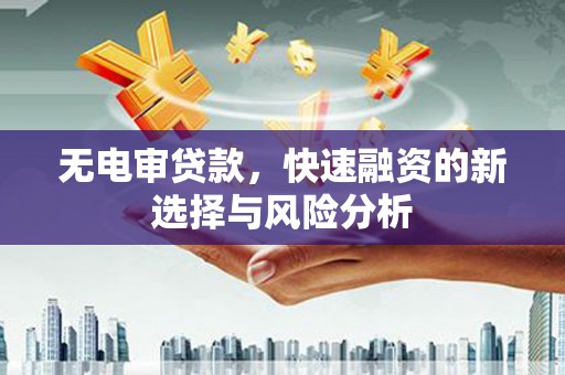 芒市无电审贷款，快速融资的新选择与风险分析