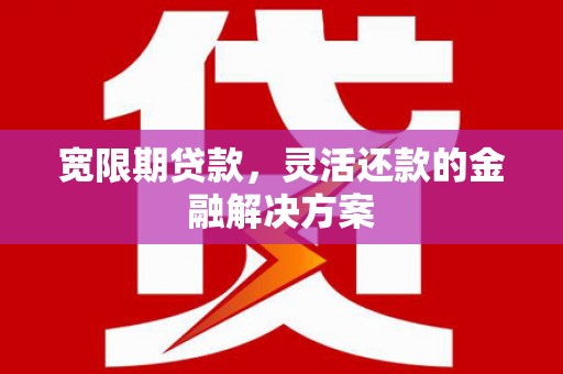 芒市宽限期贷款，灵活还款的金融解决方案