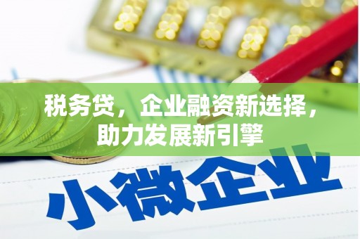 芒市税务贷，企业融资新选择，助力发展新引擎