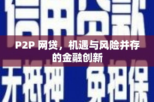 芒市P2P 网贷，机遇与风险并存的金融创新