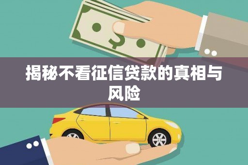 芒市揭秘不看征信贷款的真相与风险