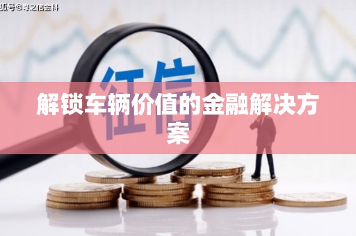 芒市解锁车辆价值的金融解决方案