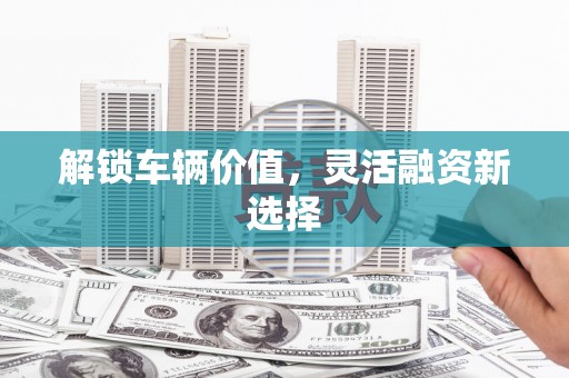 芒市解锁车辆价值，灵活融资新选择